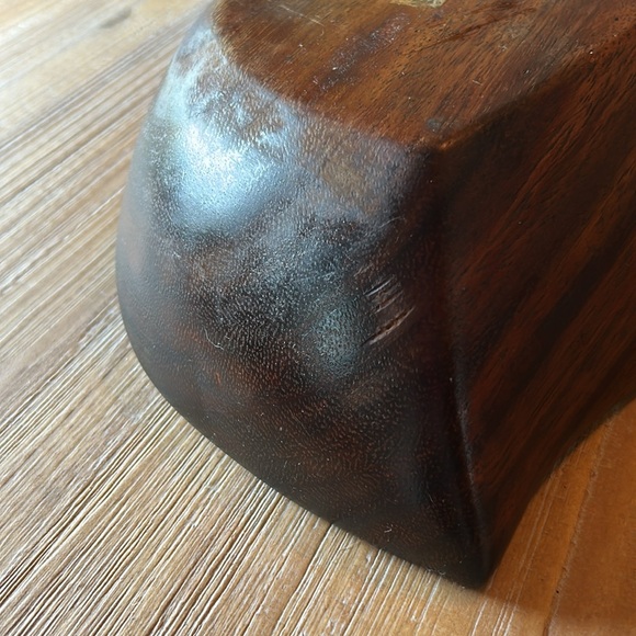 Vintage Handmade Workshop For The Blind Salvation Army Made In Haiti Wood Bowl - Picture 7 of 10